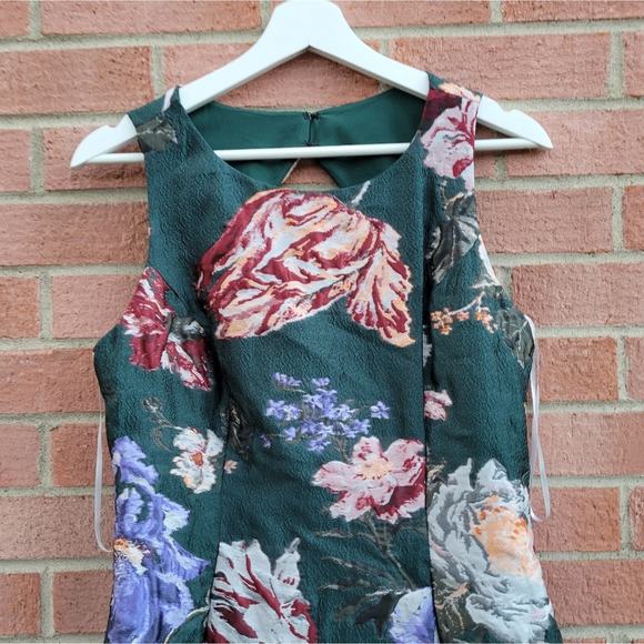 Marchesa Notte sleeveless fil-coupé midi  dress size 8 - Picture 3 of 7